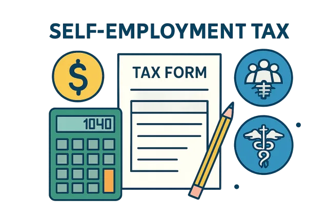 self employment tax concepts illustration