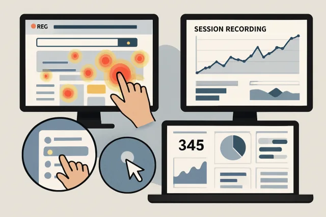 Session recording tools visualizing user behavior