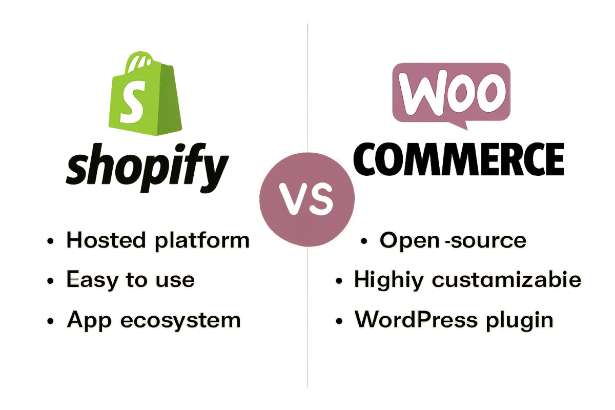 Comparison of Shopify and WooCommerce e-commerce platforms