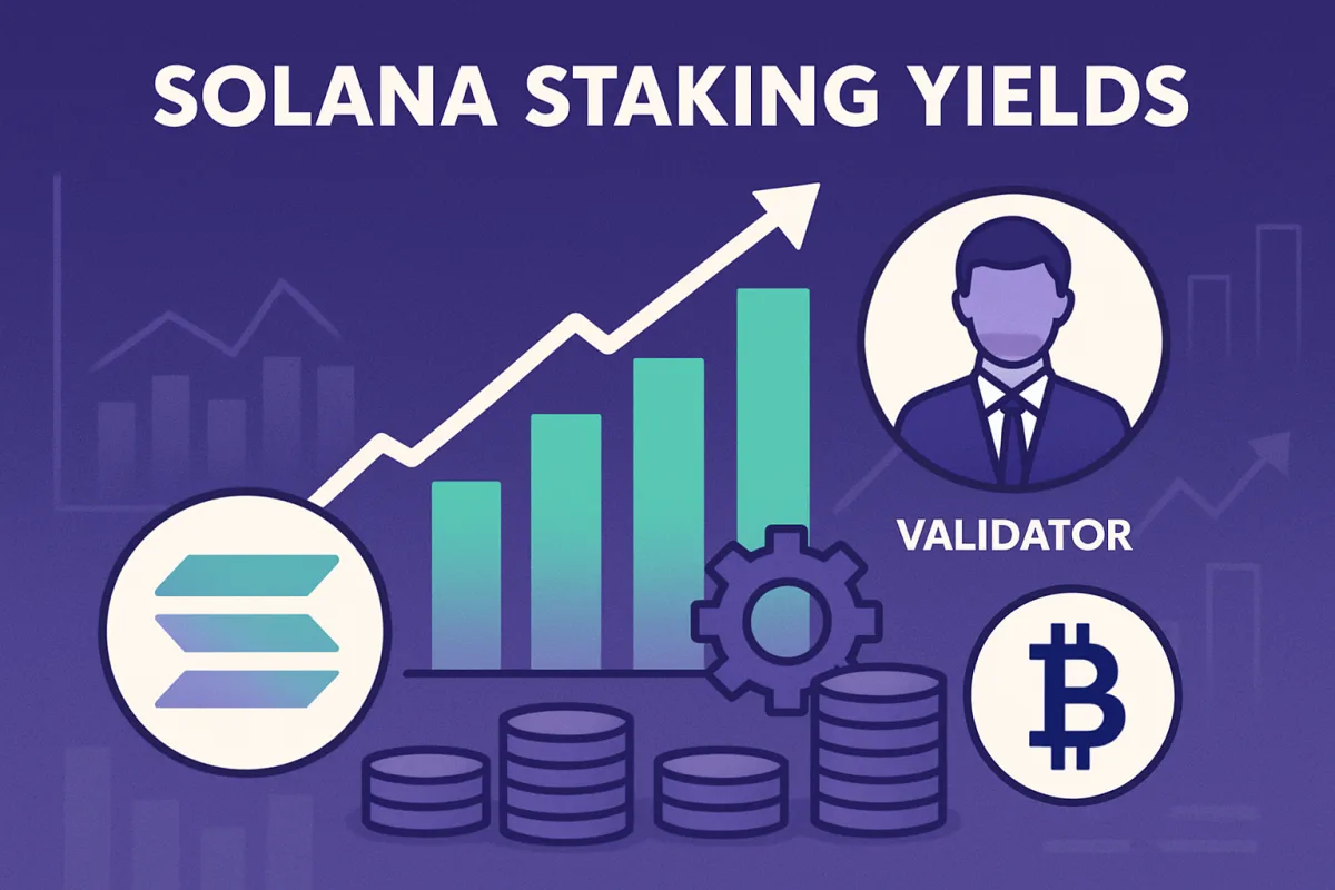 Solana staking yields guide illustration