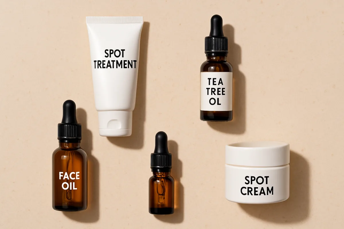 Spot treatments for acne and blemishes