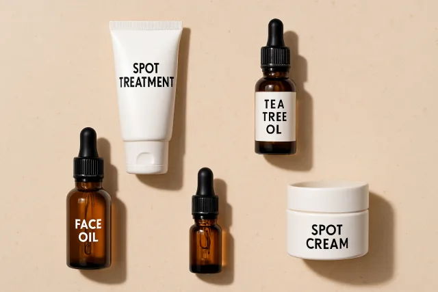 Spot treatments for acne and blemishes