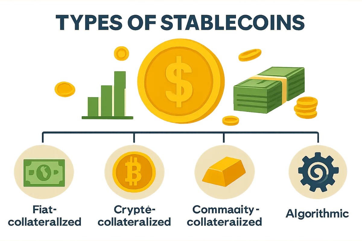 Stablecoins overview with types and characteristics