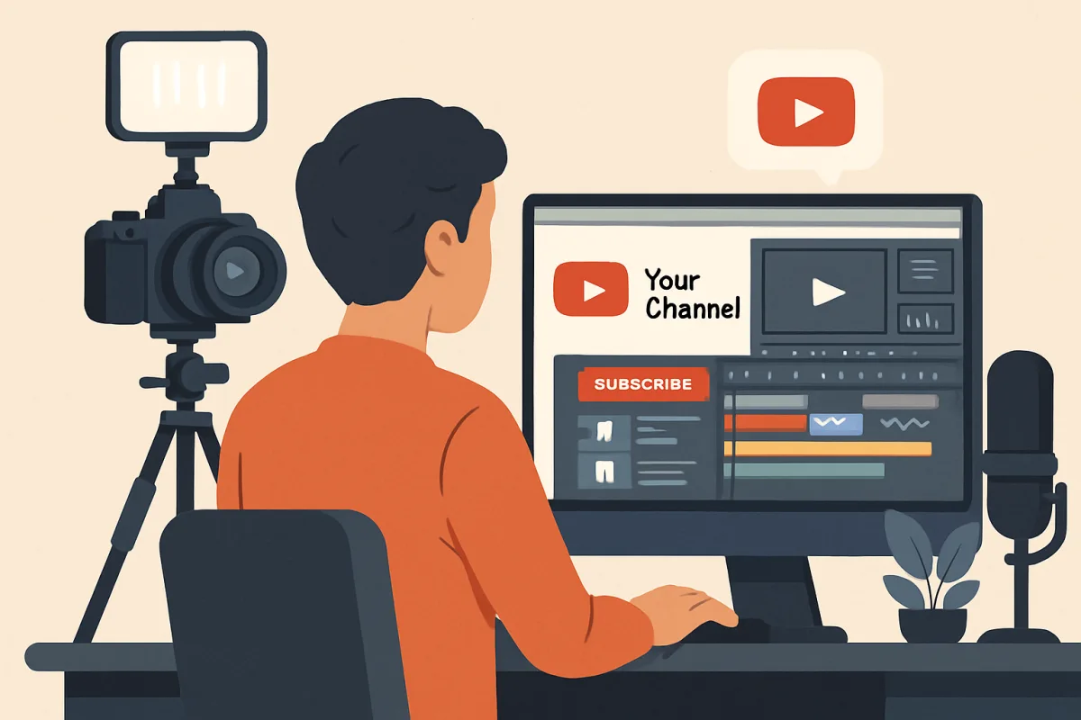 Setting up a YouTube channel with camera and editing software