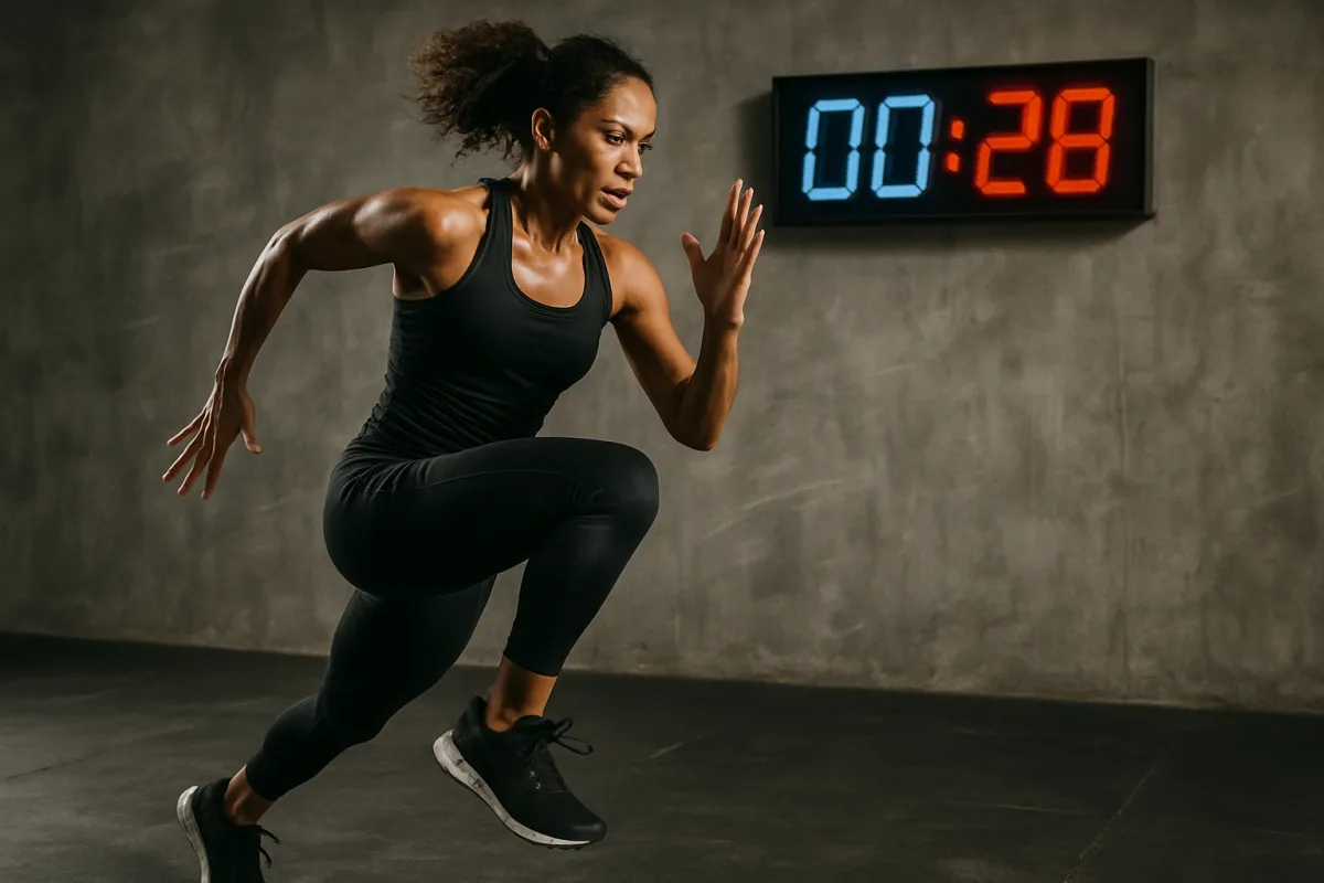Tabata Training workout in action