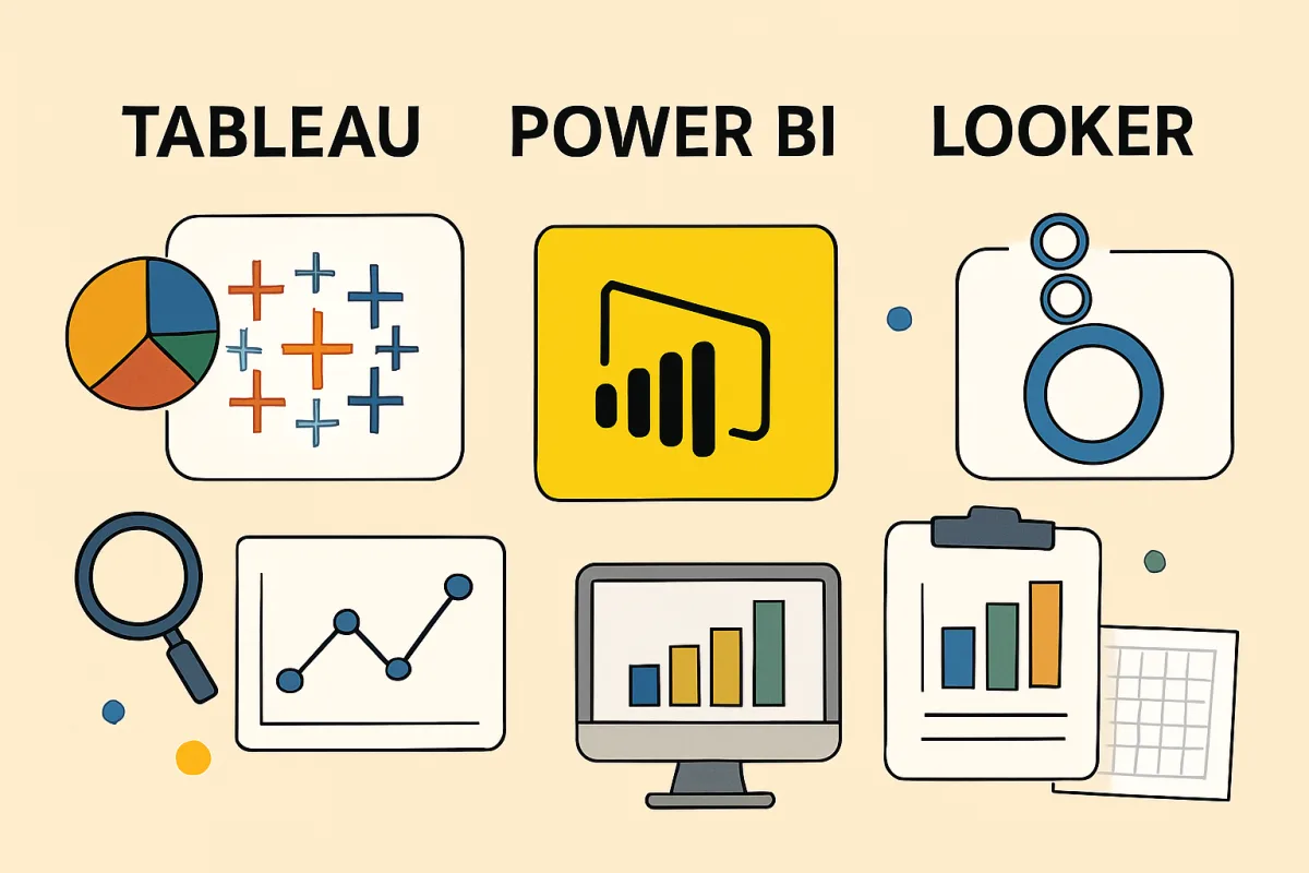 Comparison of Tableau, Power BI, and Looker for business intelligence tools