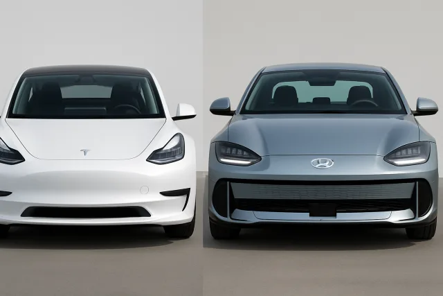 Tesla Model 3 vs Ioniq 6 Tech comparison