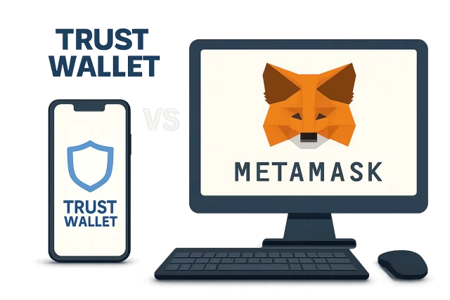 Trust Wallet vs MetaMask comparison image