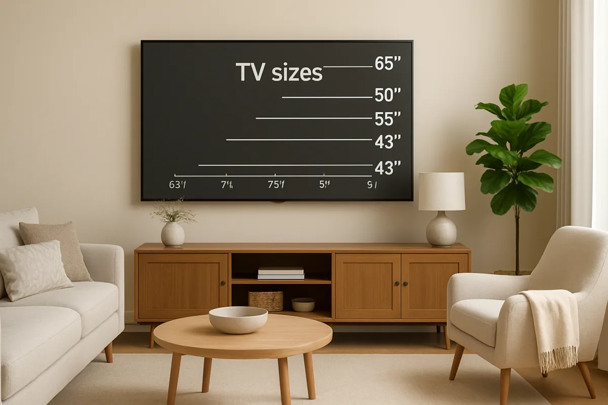 TV sizes for different room sizes