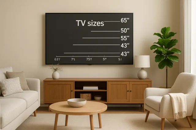 TV sizes for different room sizes