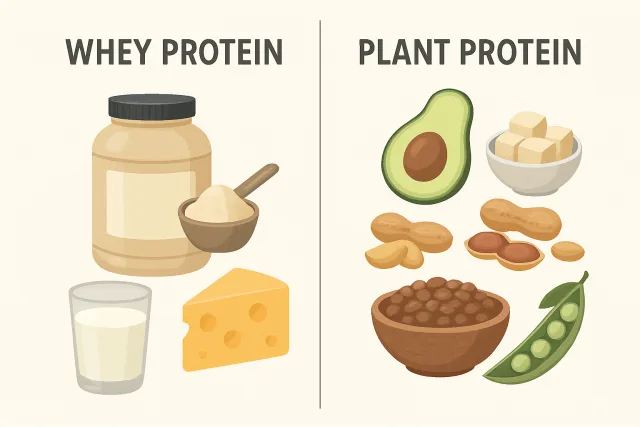 Whey vs Plant Protein comparison image