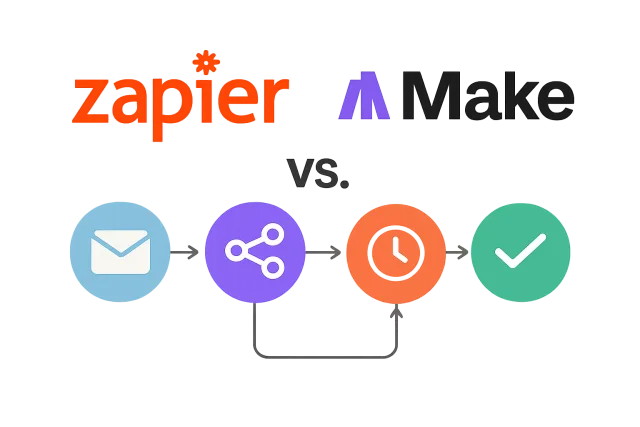 Zapier vs Make comparison for AI work automation