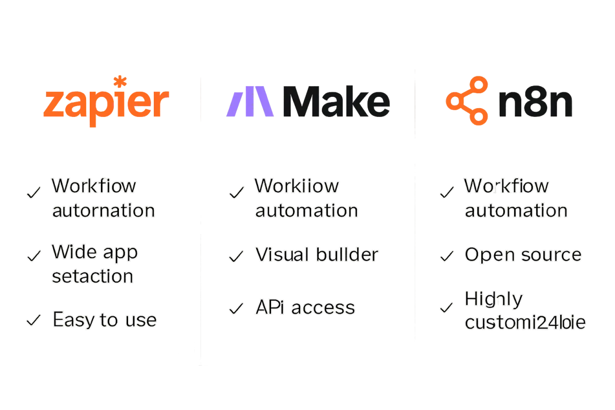 Zapier vs Make vs n8n comparison