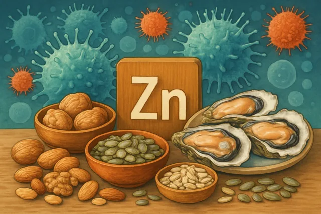 Zinc-rich foods supporting immune function